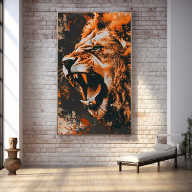 Abstract Lion Roar Painting
